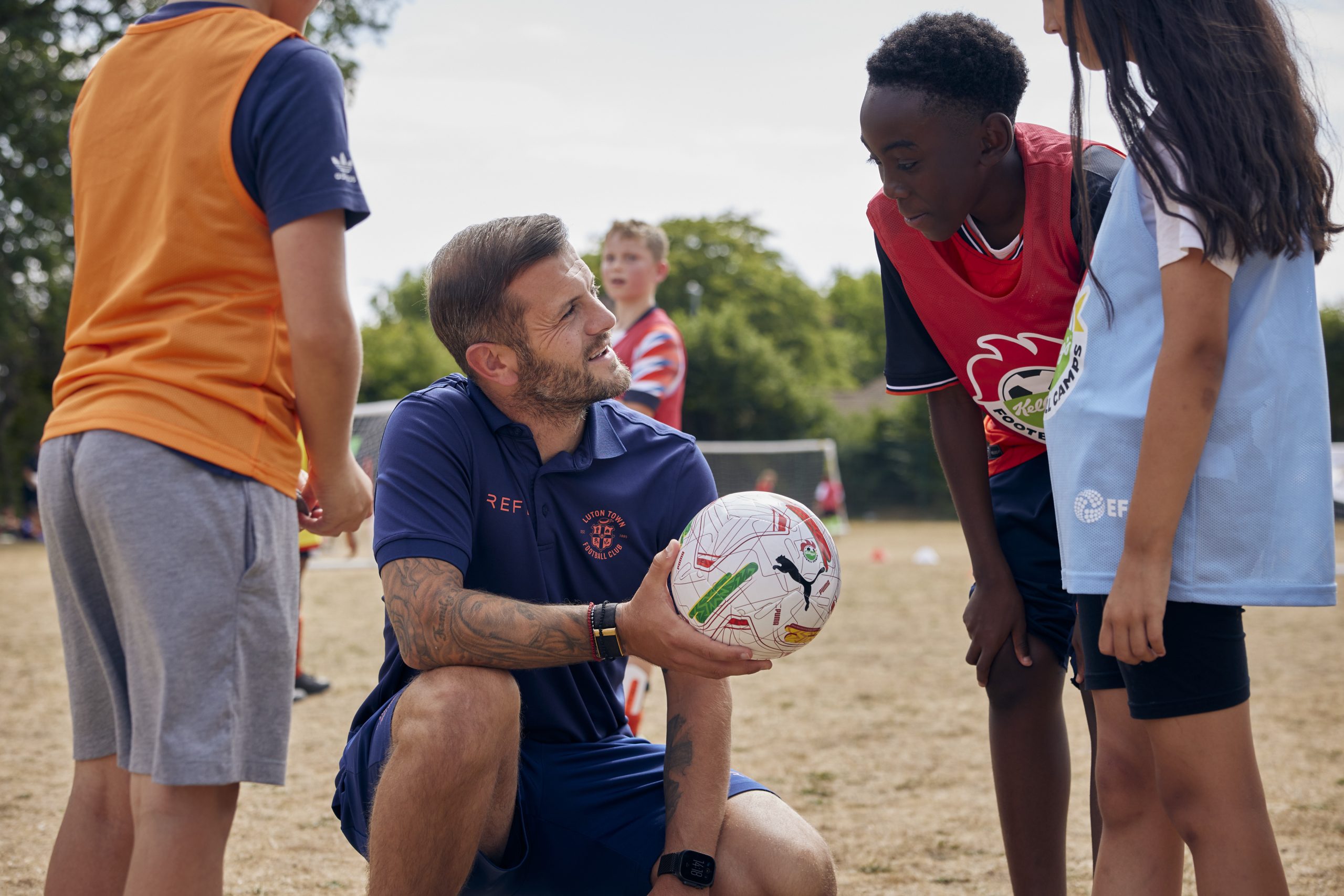 Luton Town Manager Jack Wilshere Surprises Young Footballers at Local Kellogg’s Football Camp